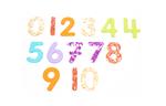 Regenboog glitter getallen