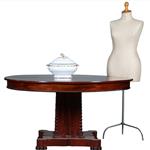 Ronde Biedermeier coulissentafel tot 12 max 14 personen verlengbaar (No.281440)