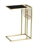 Bijzettafel / Slider Djura Marmer Zwart Goud