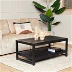 Salontafel Britt Black Edition Dubbelblad 110x60x45 cm