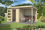 Blokhut met overkapping Jelle 370x175 