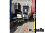 Dubbelassige aanhangwagen + pvc silo en geluid, container