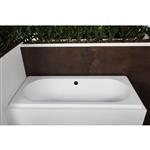 Inbouw Ligbad Luca Sanitair Primo Acryl 180x80x49 cm Mat Wit (exclusief afvoerset)