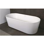 Vrijstaand Ligbad Luca Sanitair Primo Acryl 178x80x56 cm Mat Wit (inclusief afvoer en sifon)