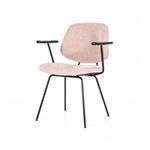 Stoel Lynn met arm | Roze Fletcher