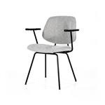 Stoel Lynn met arm | Antraciet Fletcher