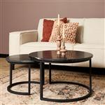Salontafel Nova Black marble | 70 cm | Set van 2