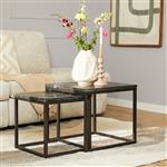 Salontafel Daan Black marble | 50 cm | Set van 2