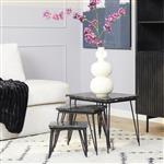 Salontafel Jala Black marble | 50 cm | Set van 3