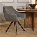 Eetkamerstoel Luca | Antraciet | Met armleuning