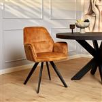 Eetkamerstoel Nova | Gold | Met armleuning