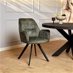 Eetkamerstoel Nova | Hunter Green | Met armleuning