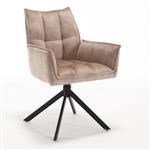 Eetkamerstoel Dani Velvet | Beige | Met armleuning