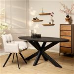 Eettafel Brandy Black | 160 cm | Ovaal