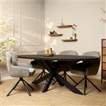 Eettafel Brandy Black | 210 cm | Ovaal