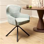Eetkamerstoel Hanna | Water Green | Met armleuning
