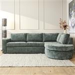 MySofa Alma | 2,5 zits + Divan Rechts | Green | Trenza 21