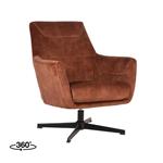 Fauteuil Toby Rust Velours 75x80x85 cm | 360 Graden Draaibaar