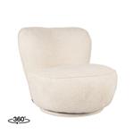 Fauteuil Bunny 90x90x75 cm | Soft Beige Amazy | Draaibaar
