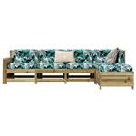 vidaXL 5-delige Loungeset geïmpregneerd grenenhout