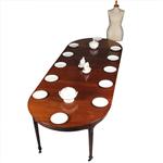 Louis Seize Coulissetafel ca 1800 met 4 inlegbladen verlengbaar tot 12 personen (No.281420)#