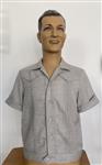 Motor Kulture, Embroidery Twin Peaks Shirt in Light Grey.