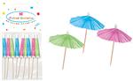 Gekleurde Cocktailprikkers Parasol 10st
