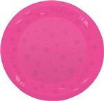 Party Bord Neon Roze 21cm