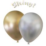 Goud Zilveren Ballonnen Leeg 6st