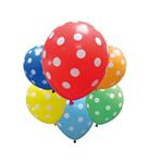 Gekleurde Ballonnen Dots Leeg 6st