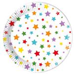 Ster Borden Gekleurd 23cm 8st