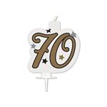 70 Jaar Kaars Wit Goud