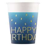 Happy Birthday Bekers 200ml 8st