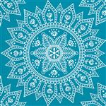 Turquoise Servetten Mandala 33cm 8st