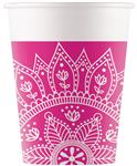 Fuchsia Beker Mandala 200ml 8st