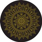 Goud Zwarte Borden Mandala 23cm 8st