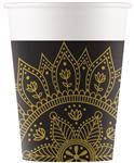 Zwart Gouden Beker Mandala 200ml 8st