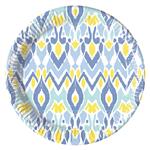 Blauw Gele Borden 23cm 8st