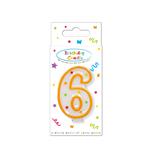 6 Jaar Kaars Geel