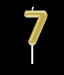 Number candle gold - 7