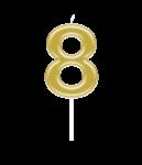 Number candle gold - 8