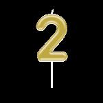 Number candle gold - 2