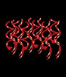 Swirl decorations - Red
