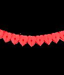 Paper garland - Heart red