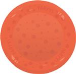 Party Bord Neon Oranje 21cm
