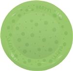 Party Reusable Fluorescent Products Party Reusable Semi Transparent Plate 21Cm Fluo Green 1St