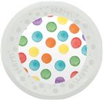 Multicolorwater Dots Party Reusable Plates 21Cm 4St