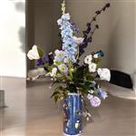 Royaal Blauw Plukboeket van Zijden Kunstbloemen