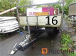 1 dubbelassige aanhangwagen, kantelbaar, elektromotor, 4-zijdig opklapbaar, chassis 194557001, afm. 