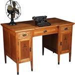 Satijnhouten bureau met zwarte accenten Hollands ca 1910 (No.283010)